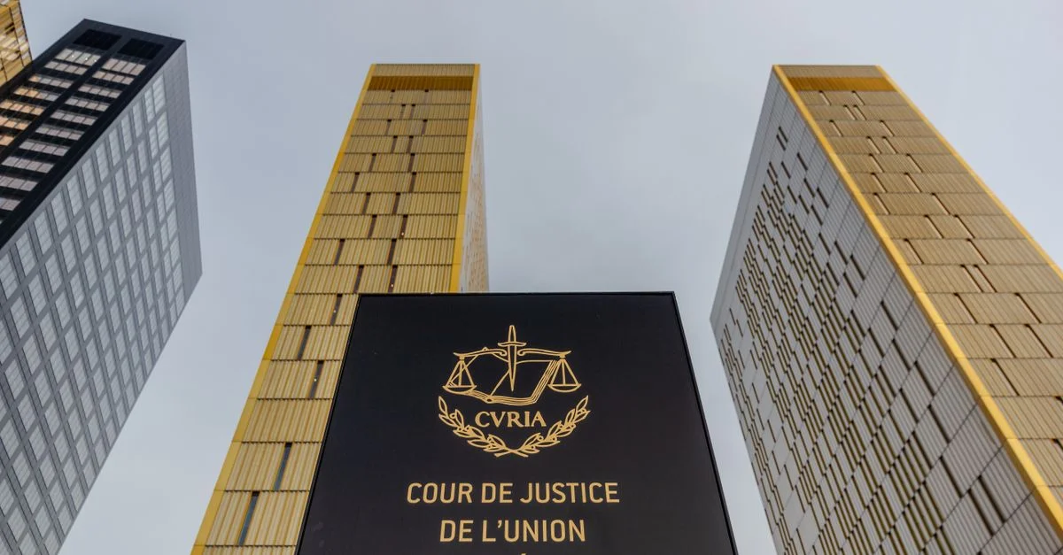Vue architecturale de la Cour de justice de l'Union européenne à Luxembourg-Ville.