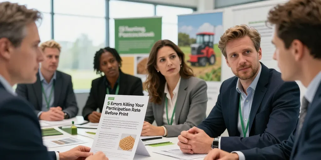 Flyer événement de lancement agriculture : 5 erreurs qui tuent votre taux de participation avant même l'impression